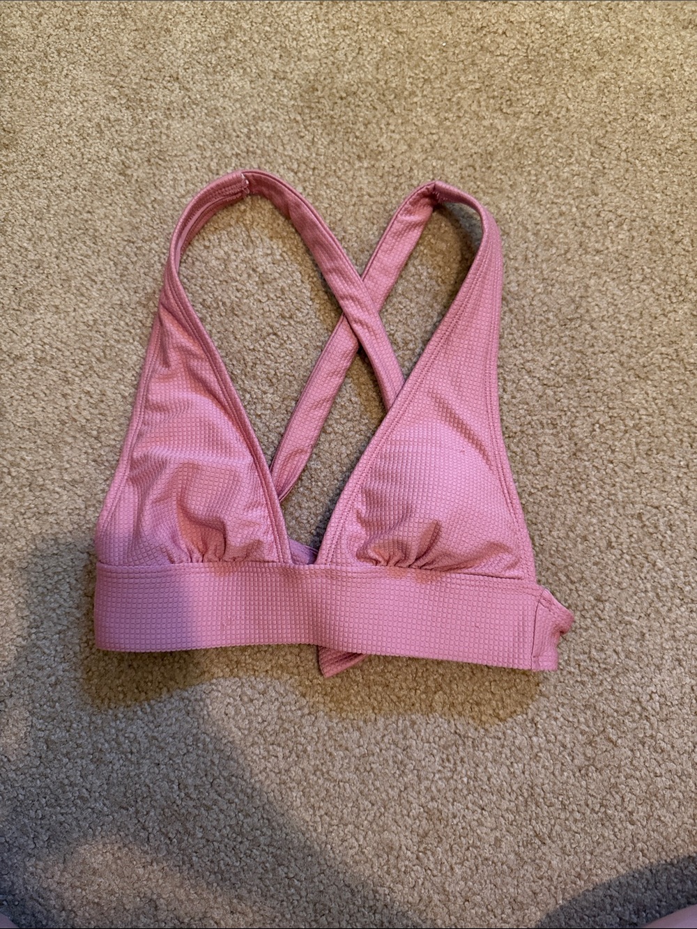Xhilaration Pink Cross-Back Bikini Top